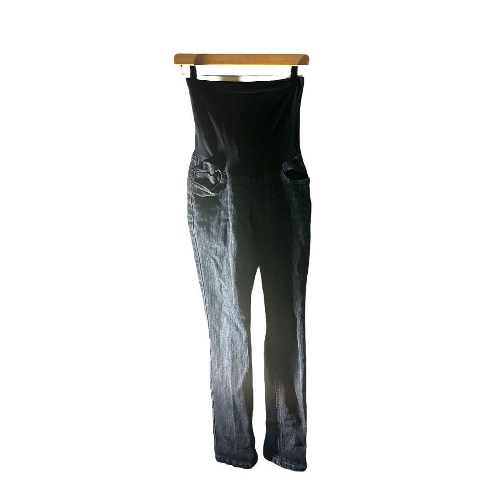 Oh Baby Motherhood Maternity Jeans‎ Full Panel Dark Wash Denim Pants Size M
